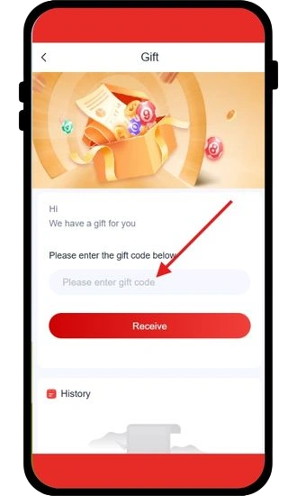 enter the gift code